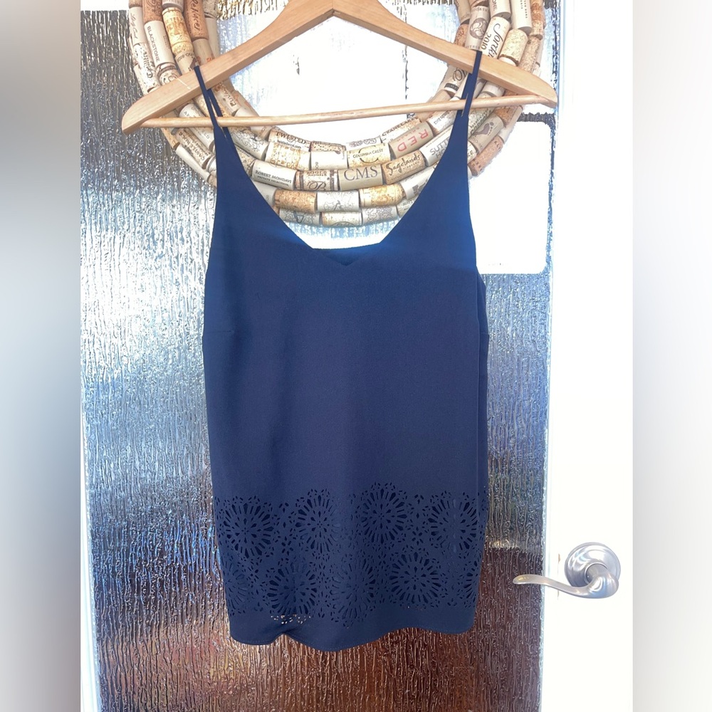Banana Republic Navy Camisole with Cut-Out Design